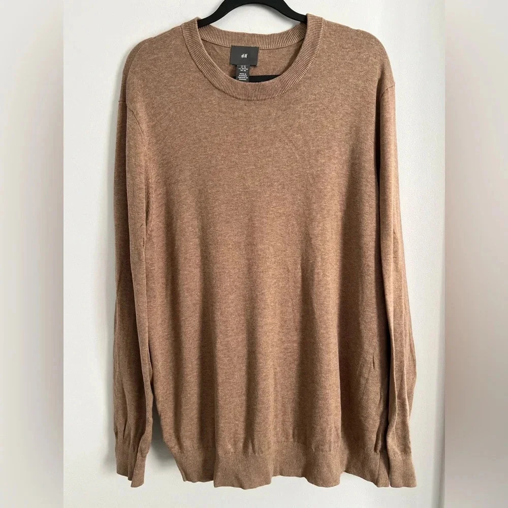 H&M tan crewneck sweater